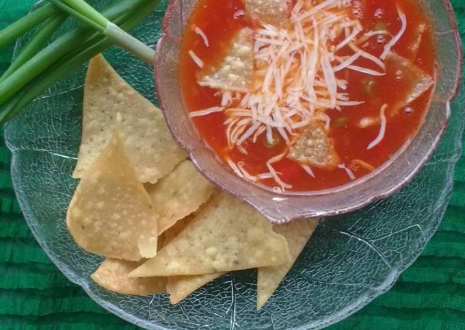 Vegetable tortilla soup