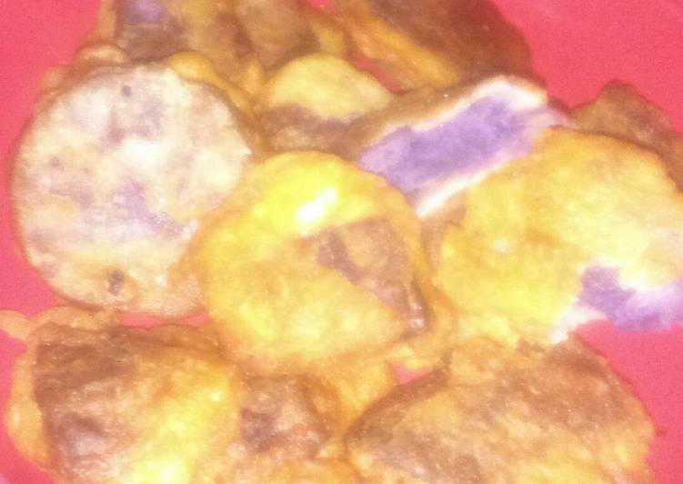 Ubi ungu goreng tepung