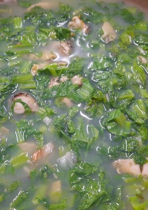 Hình của món Trai nấu canh cải.