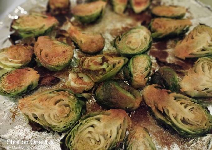 Steps to Prepare Any-night-of-the-week Garlic Roasted Brussel Sprouts