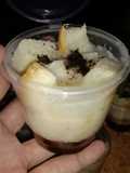 Puding roti tawar lapis coklat