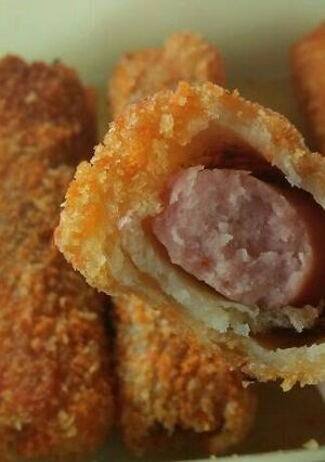 Foto resep Roti goreng isi sosis