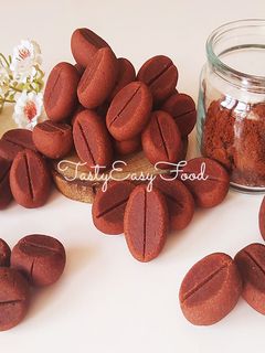 Foto resep KUE KERING BIJI KOPI | COFFEE BEAN COOKIES Isi Choco Chips
