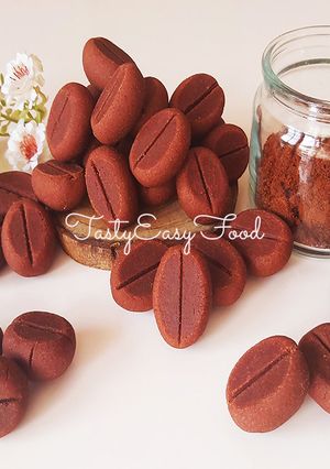 Foto resep KUE KERING BIJI KOPI | COFFEE BEAN COOKIES Isi Choco Chips