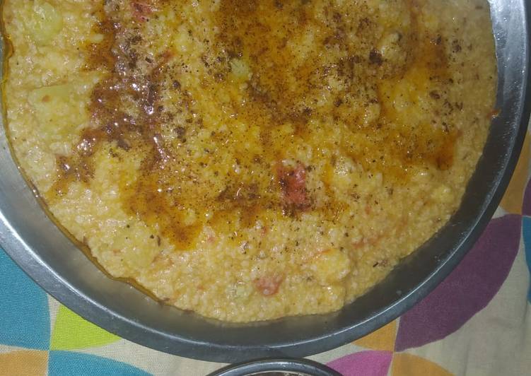 Samak rice khichdi with curd