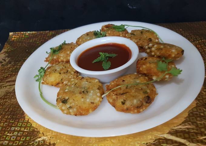 Sabudana Aloo tikki recipe | sabudana vada recipe |