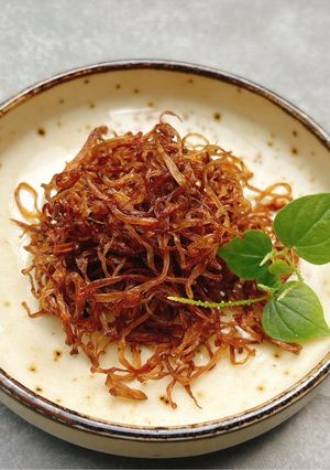 Hình của món Chà Bông Nấm Kim Châm.