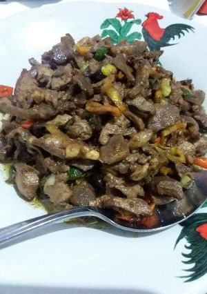Foto resep Tumis mercon ati ampela ayam