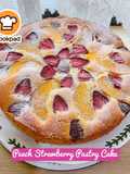 👩‍🍳Peach Strawberry Pastry Cake 🩷