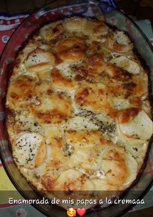 Una foto de Papas a la crema