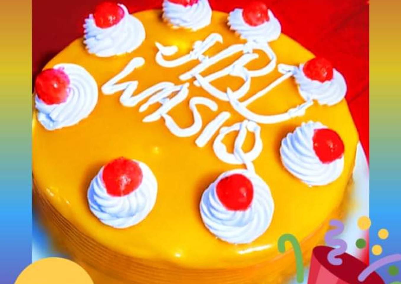 Mango glazed cake