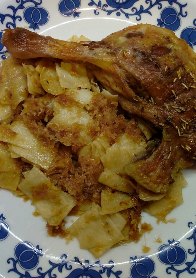 Kacsacomb (libacomb) káposztás cvekedlivel recept fotója