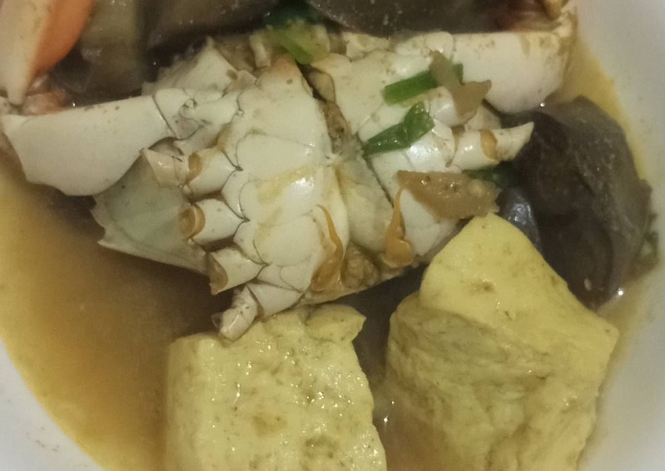 Kare kepiting tahu terong