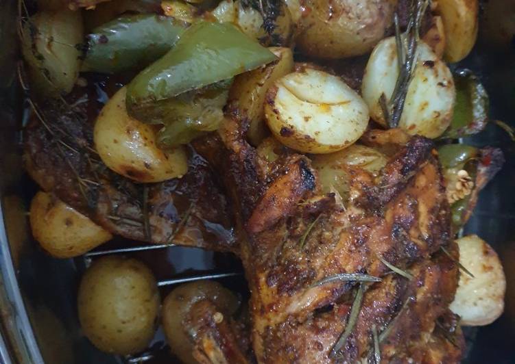 Easiest Way to Make Super Quick Homemade Harrisa and rosemary chicken