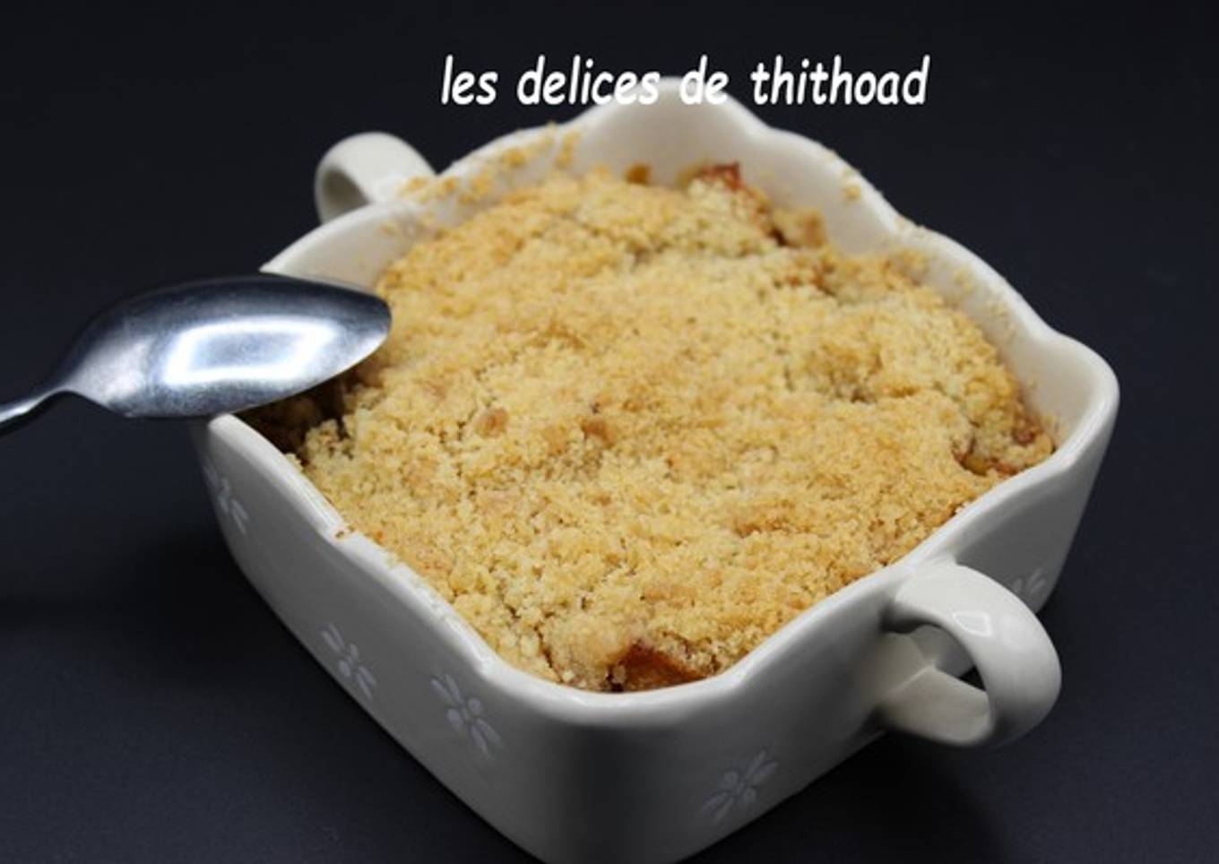 Crumble pommes et caramel