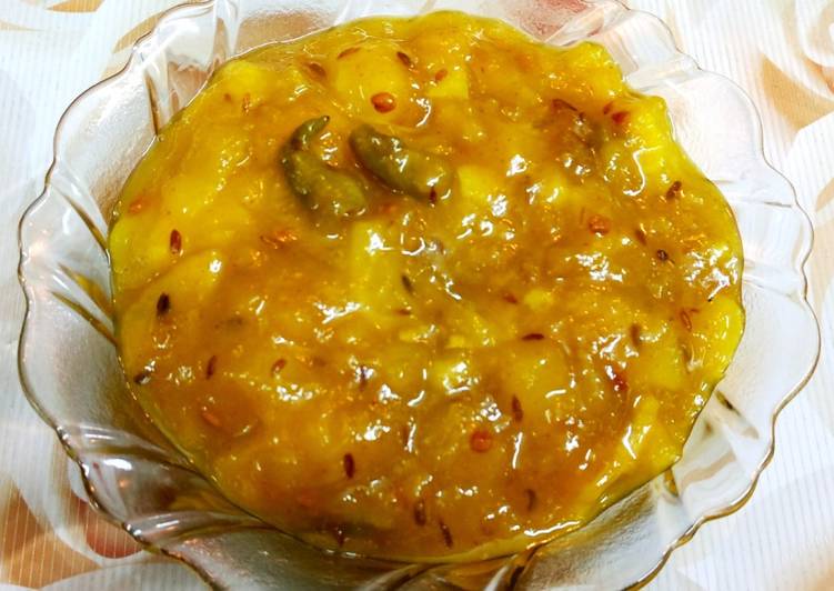 Step-by-Step Guide to Prepare Homemade Instant Sweet Mango Pickle/ Launji