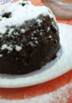 Una foto de Brownie en microondas