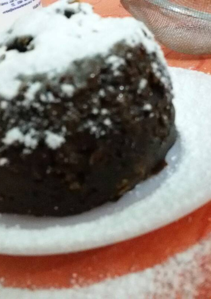 Una foto de Brownie en microondas