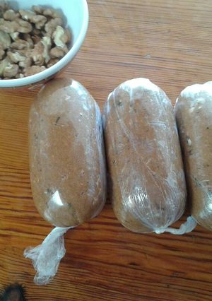 Una foto de Gofio con miel y almendras