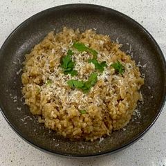 Porcini risotto A picture of Porcini risotto.