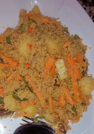 A picture of Fried couscous.