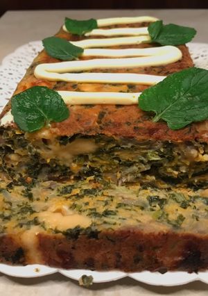 Una foto de Budín de Kale, zanahoria y muzzarella