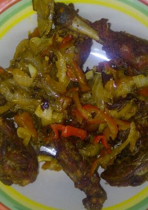 A picture of Peppered chicken.