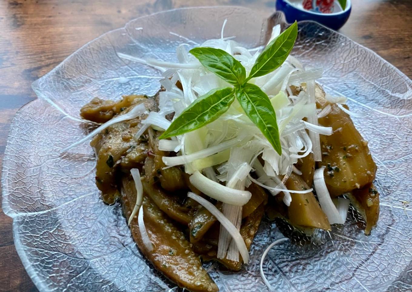 Steamed Eggplants with Sonia’s Pesto