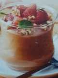 Natilla de chocolate con fresas