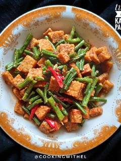 Foto resep Tumis tempe kacang panjang