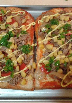 Foto resep Pizza roti tawar Simple