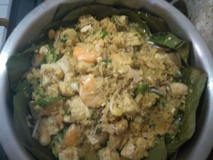 Resep Botok tahu udang tempe cabe ijo Anti Gagal