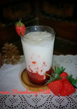 Foto resep Korean strawberry Milk ala2