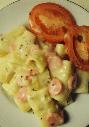 Foto resep Simple Rigatoni Carbonara