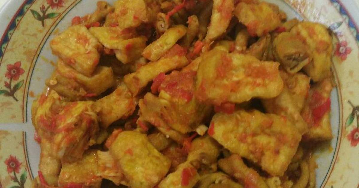 Resep Balado tahu usus ayam oleh fitri - Cookpad