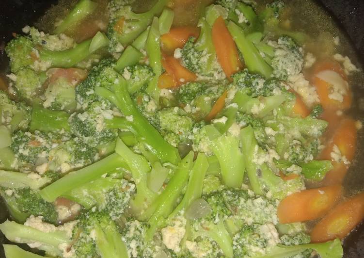 Resep Sayur Brokoli wortel telur Anti Gagal