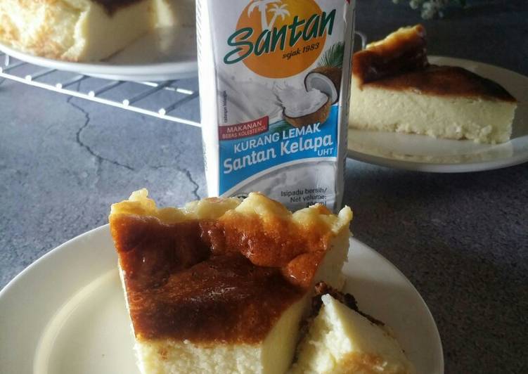 Resep Burn Cheesecake Santan Kelapa Anti Gagal