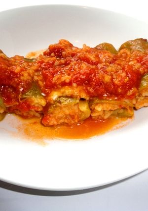 A picture of Stuffed Zucchini.