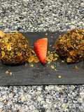 Ferreros de morcilla con manzana y cereales