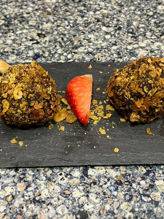 Una foto de Ferreros de morcilla con manzana y cereales