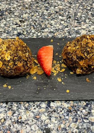 Una foto de Ferreros de morcilla con manzana y cereales