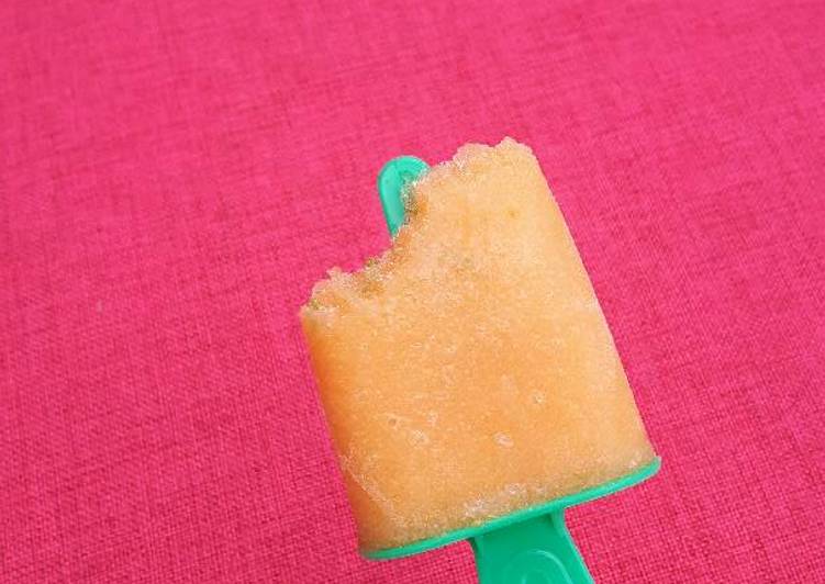 Step-by-Step Guide to Make Super Quick Homemade Cantaloup daiquiri popsicles