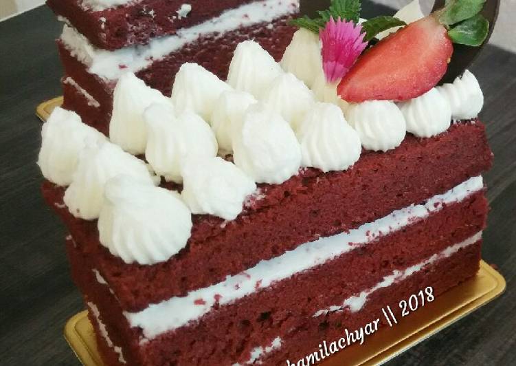 Resep Red velvet cake kukus oleh Shamila Achyar - Cookpad