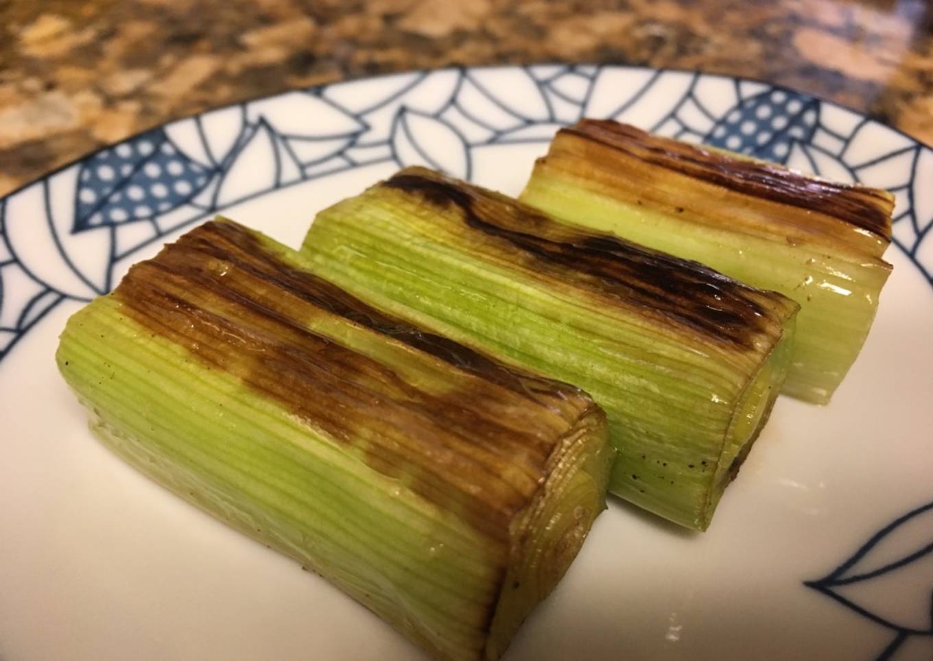 Grilled leek