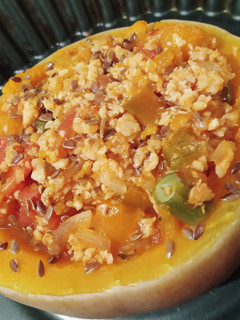 Una foto de Calabaza rellena 🎃 (vegana)