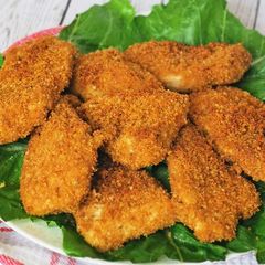 Crispy baked chicken tenders A picture of Crispy baked chicken tenders.