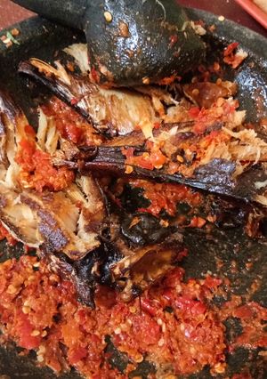 Foto resep Ikan panggang penyet sambal terasi
