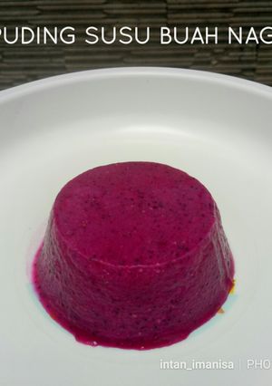 Foto resep Puding susu buah naga