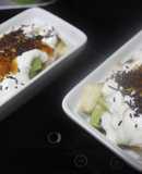 Melón con kiwi y yogurt griego