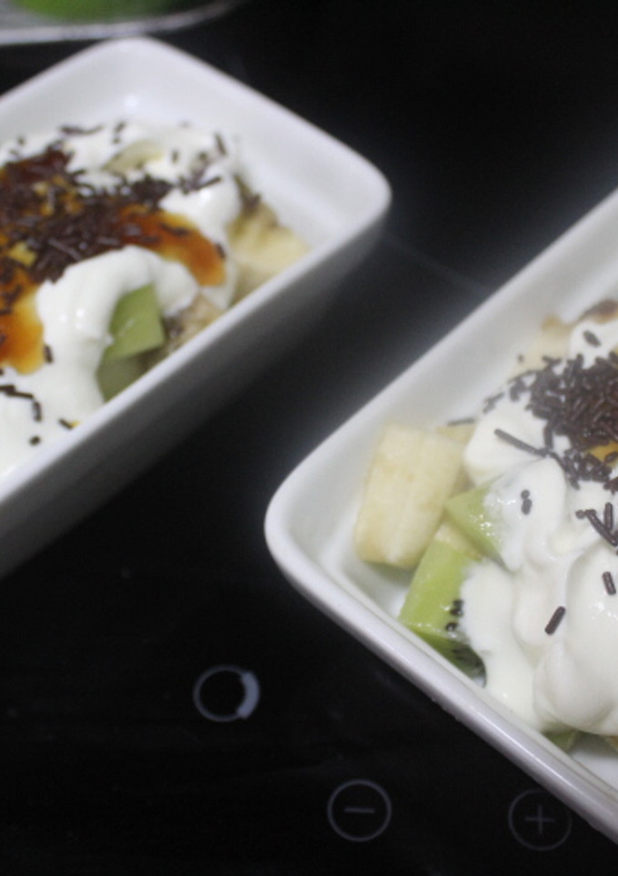 Una foto de Melón con kiwi y yogurt griego